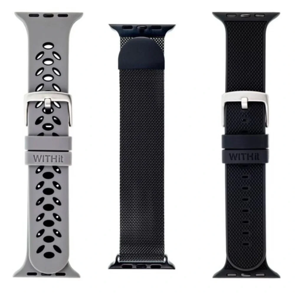 WITHit Bands for 42mm or 44mm Apple Watch, 3 Pack